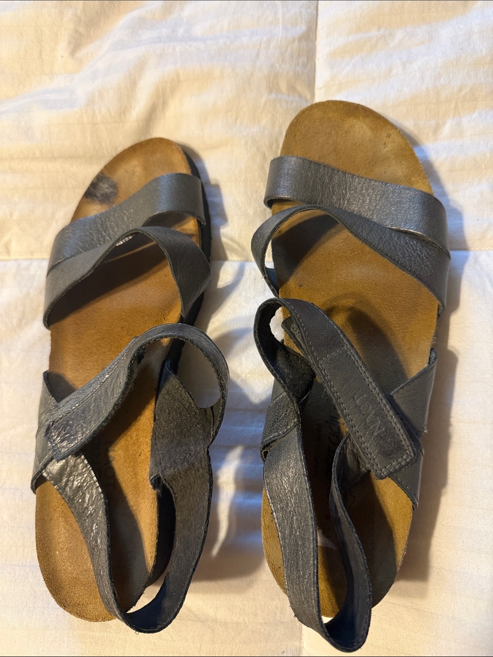 NAOT Women's Gray Strappy Comfort Sandals size women’s 10